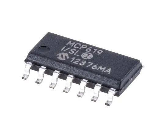 63-7647-93　Microchip, Precision, Op Amp, RRO, 190kHz, 3 V, 5 V, 14-Pin SOIC　MCP619-I/SL