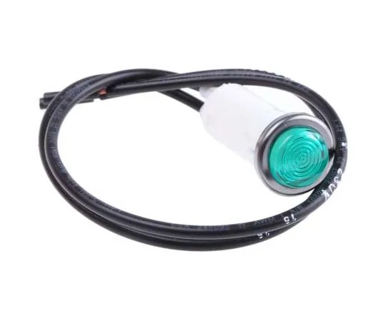 63-7712-46　Arcolectric Green neon Indicator, Lead Wires Termination, 230 V ac, 12.7mm Mounting Hole Size　L006700NAM