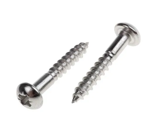 63-7576-01　Pozidriv Round Stainless Steel Wood Screw, A2 304, 4mm Thread, 25mm Length　483-3220