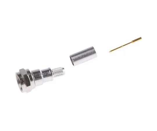 63-7742-21　Telegartner Straight Cable Mount Mount 75Ω F Plug, Plug, Crimp Termination, 0 → 3GHz, 0.6/2.8-4.7 Cable　J01600A0003