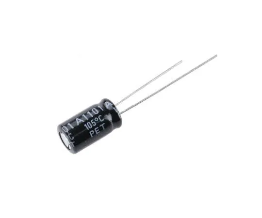 63-7717-17　Rubycon 220μF 16V dc Aluminium Electrolytic Capacitor, Through Hole 6.3 (Dia.) x 11mm +105°C 6.3mm 2.5mm　16ZLH220MEFC6.3X11