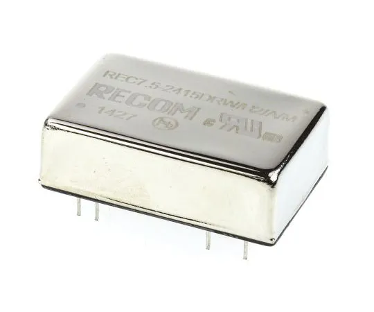 63-7587-38　Recom REC7.5 7.5W Isolated DC-DC Converter Through Hole, Voltage in 18 → 36 V dc, Voltage out ±15V dc Medical　REC7.5-2415DRW/H2/A/M