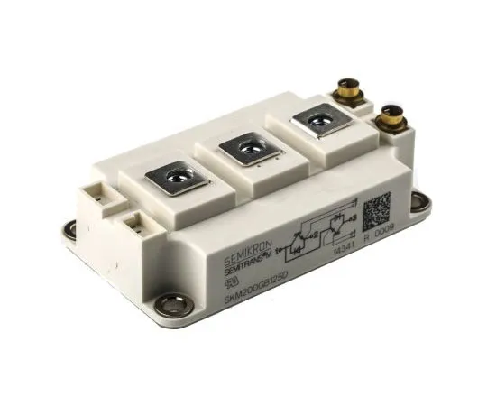 63-7565-02　Semikron SKM200GB125D, SEMITRANS3 , N-Channel Dual Half Bridge IGBT Module, 200 A max, 1200 V, Panel Mount　SKM200GB125D