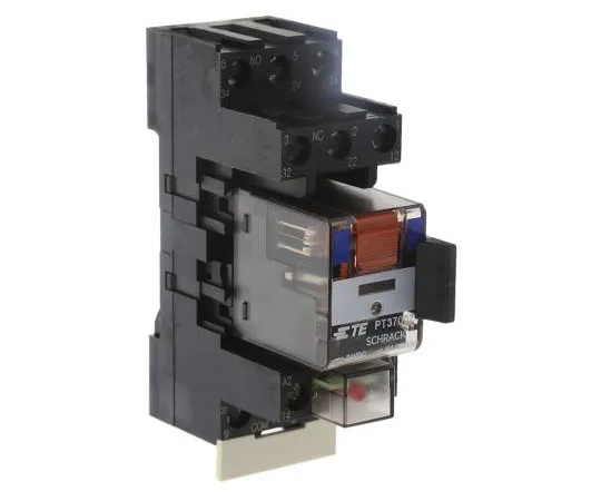 63-7586-63　TE ConnectivityPT 3PDT Non-Latching Relay DIN Rail, 24V dc Coil, 10A　PT3S7LC4 2-1415075-1