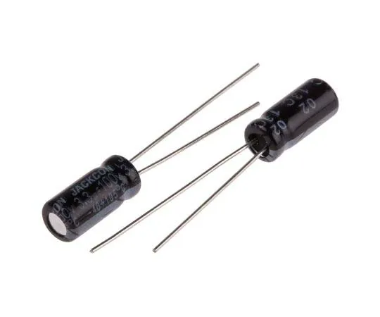 63-7737-92　RS PRO 3.3μF 100V dc Aluminium Electrolytic Capacitor, Through Hole 5 (Dia.) x 11mm +105°C 5mm 2mm 11mm　711-1687