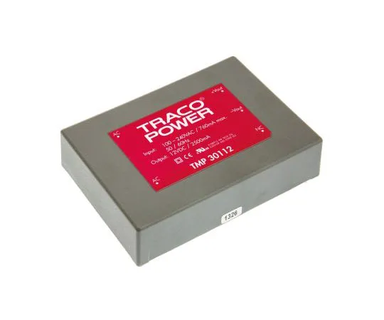 63-7654-63　TRACOPOWER 30W 1 Output Embedded Switch Mode Power Supply SMPS, 2.5A, 12V dc Encapsulated　TMP 30112