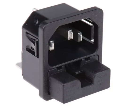 63-7620-49　Schurter C14 Snap-In IEC Plug Male, 10A, 250 V ac　6220.5315