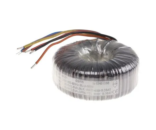 63-7670-87　2 Output Toroidal Transformer, 225VA, 2 x 12V ac　173-0245