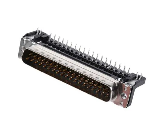 63-7701-16　Harting 37 Way Right Angle Through Hole PCB D-sub Connector Plug, 2.76mm Pitch, with 4-40 UNC Threaded Inserts,　9654626812