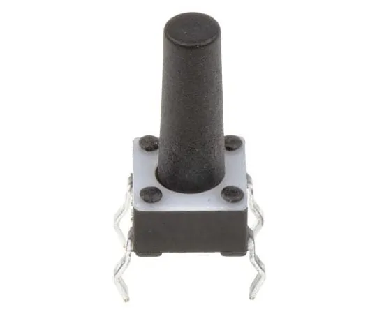 63-7572-02　Black Button Tactile Switch, Single Pole Single Throw (SPST) 50 mA @ 24 V dc 9.4mm　2-1825910-7