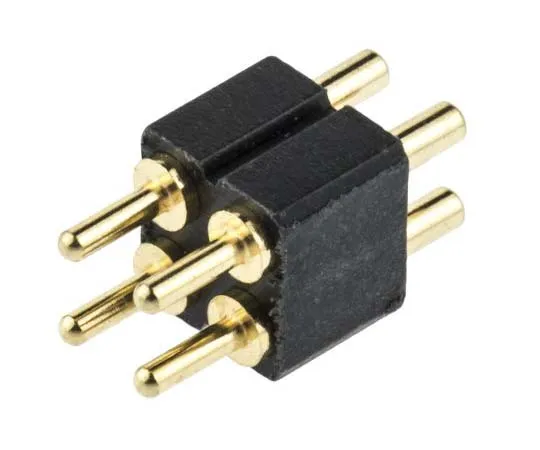 63-7713-89　Preci-Dip 2.54mm 4-Way Spring Loaded Connector, 2-Row Male, Through Hole, 813-S1-004-10-016101　813-S1-004-10-016101