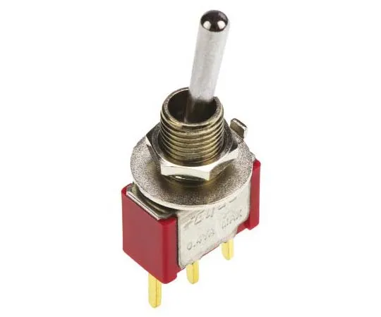 63-7735-88　TE Connectivity Single Pole Double Throw (SPDT) Toggle Switch, Latching, PCB　4-1825136-4