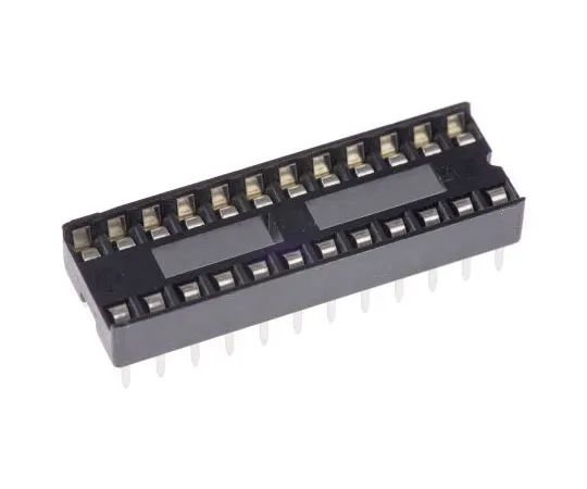 63-7675-26　ASSMANN WSW 2.54mm Pitch Vertical 24 Way, Through Hole Stamped Pin Open Frame IC Dip Socket, 1A　A 24-LC/7-T