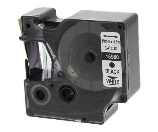63-7551-12　Dymo Black on White Label Printer Tape, 19 mm Width, 5.5 m Length　S0718070