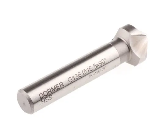 63-7659-71　Dormer HSS 60 mm 90° Countersink Drill Bit, 16.5mm Head Diameter, 3 Flutes　G13616.5