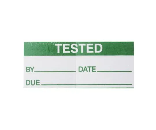 63-7552-06　RS PRO Adhesive Pre-Printed Adhesive Label-Tested-. Quantity: 140　450-6057