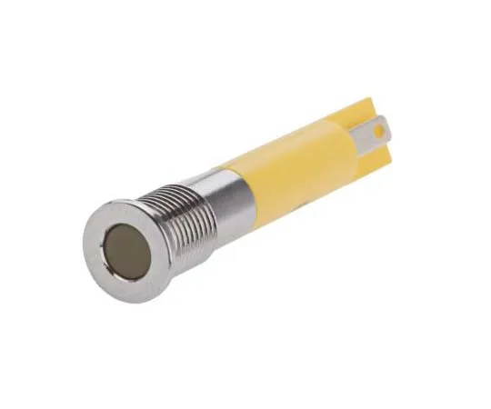 63-7708-48　RS PRO Yellow Indicator, 24 V dc, 8mm Mounting Hole Size, Solder Tab Termination, IP67　700-1687