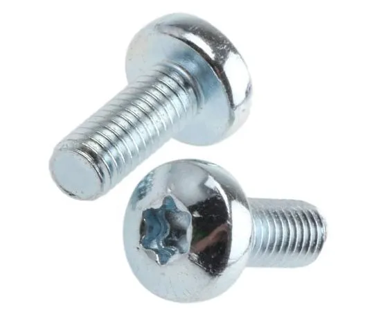 63-7573-77　Zinc plated & clear Passivated Pan Steel Tamper Proof Security Screw, M5 x 12mm　482-7972