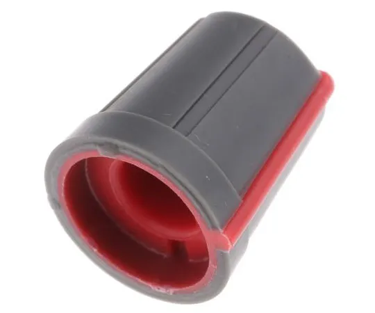 63-7564-12　RS Pro Potentiometer Knob, Push-On Type, 13mm Knob Diameter, Grey, D Shaped Shaft Type, 6mm Shaft　467-5967