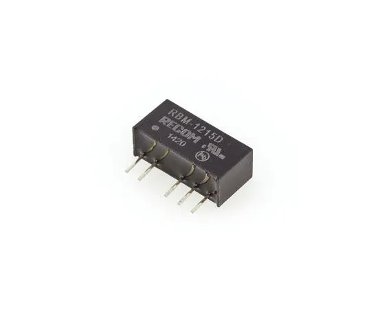 63-7672-41　Recom RBM 1W Isolated DC-DC Converter Through Hole, Voltage in 10.8 → 13.2 V dc, Voltage out ±15V dc　RBM-1215D