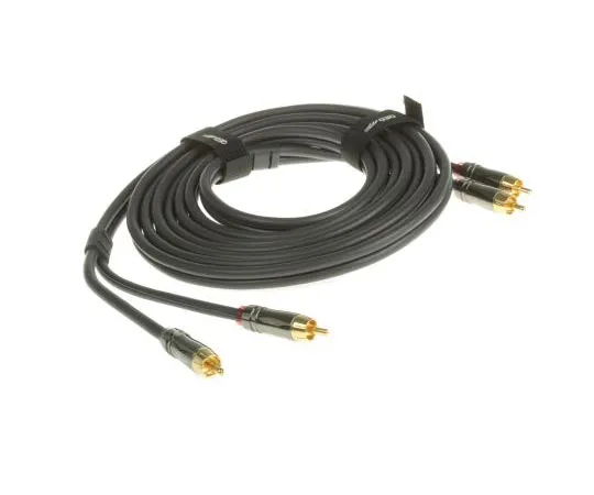 63-7559-04　RS Pro 3m RCA Cable Male Phono to Male Phono Black　459-2086