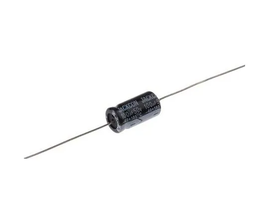63-7728-18　RS PRO 100μF 50V dc Aluminium Electrolytic Capacitor, Through Hole 8 (Dia.) x 16mm +105°C 8mm 16mm　170-1109