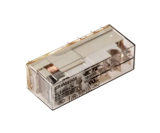 63-7678-79　TE ConnectivitySR4 3PNO, SPNC Non-Latching Relay PCB Mount, 5V dc Coil, 8A　SR4M4005