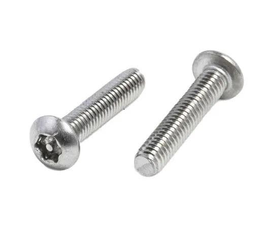 63-7642-38　Plain Button Stainless Steel Tamper Proof Security Screw, M4 x 20mm　621-2669