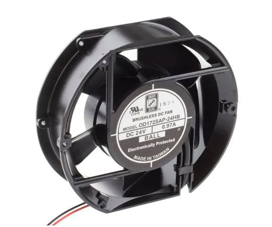 63-7641-60　RS PRO Axial Fan, 172 x 51mm, 235cfm, 23.28W, 24 V dc　619-6719