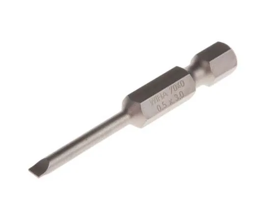 63-7726-91　Wiha Tools Slotted Driver Bit, 0.5 x 3 x 50 mm　1790