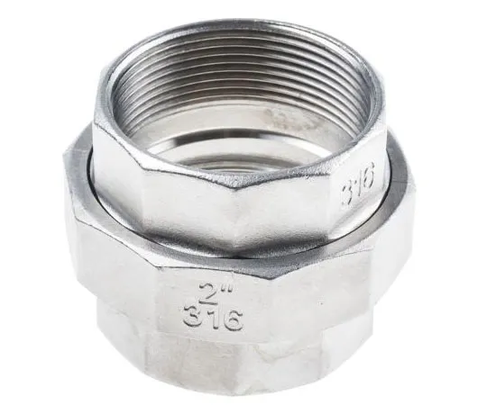 63-7592-47　RS PRO Stainless Steel Decagon Straight Union 2in G(P) Female x 2in G(P) Female 2.42in　499-3704