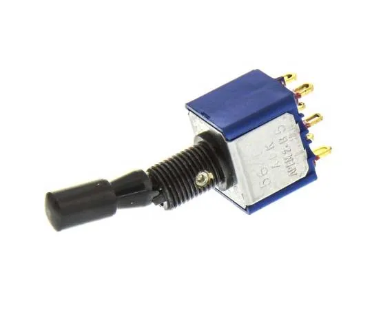 63-7700-02　APEM Double Pole Double Throw (DPDT) Toggle Switch, Latching, Panel Mount　5646ADBGK2V