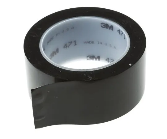 63-7667-19　3M 471 Black Vinyl Lane Marking Tape, 50mm x 33m　471 noir 50,8mm x 33 metres