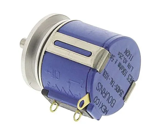 63-7609-24　Bourns 2 Gang 10 Turn Rotary Wirewound Potentiometer with a 3.18 mm Dia. Shaft, 10kΩ, 2W, Logarithmic 3540S-TAL-103L　3540S-TAL-103L