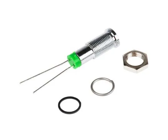 63-7708-35　RS PRO Green Indicator, 2 V dc, 6mm Mounting Hole Size, Lead Pins Termination, IP67　700-1546