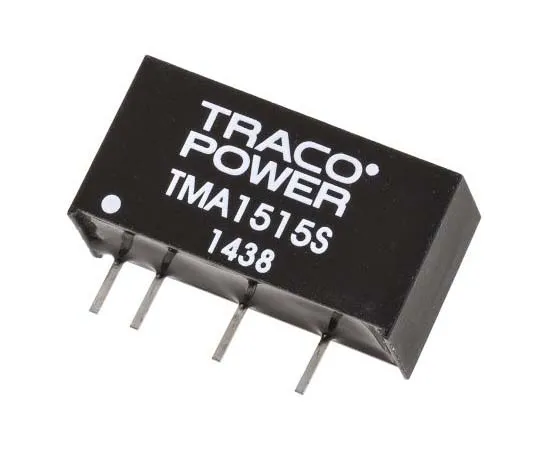 63-7724-32　TRACOPOWER TMA 1W Isolated DC-DC Converter Through Hole, Voltage in 13.5 → 16.5 V dc, Voltage out 15V dc　TMA 1515S