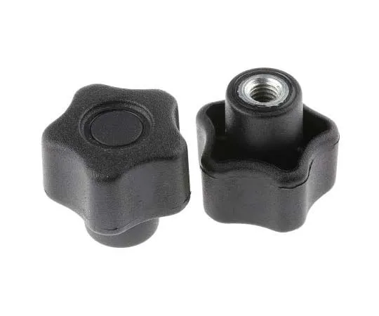 63-7714-93　RS PRO Black Thermoplastic Knob, M6 x 9　702-7594