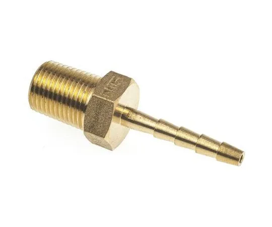 63-7641-67　Nitto Kohki Straight Brass Hose Connector, 1/8 in R Male　2660AA4