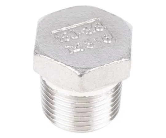 63-7592-21　RS PRO Stainless Steel Hexagon Plug 3/8in R(T) Male 0.77in　499-3401
