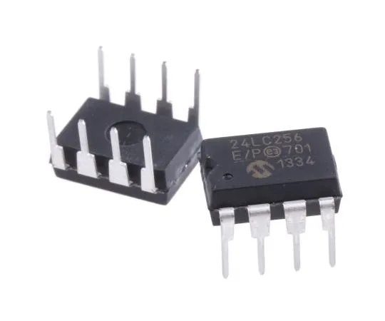 63-7664-20　Microchip 24LC256-E/P, 256kbit Serial EEPROM Memory, 900ns 8-Pin PDIP I2C　24LC256-E/P