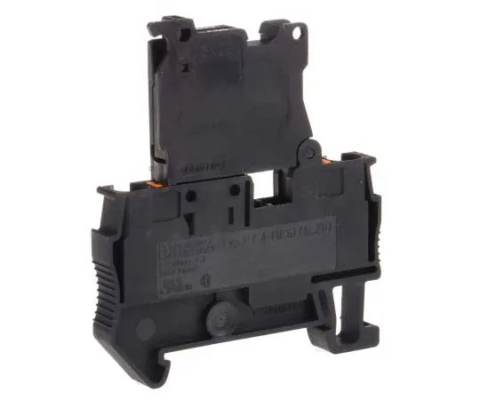 63-7729-28　Phoenix Contact, Black, Clipline Series, 6.3A Single F***d DIN Rail Terminal　3207908