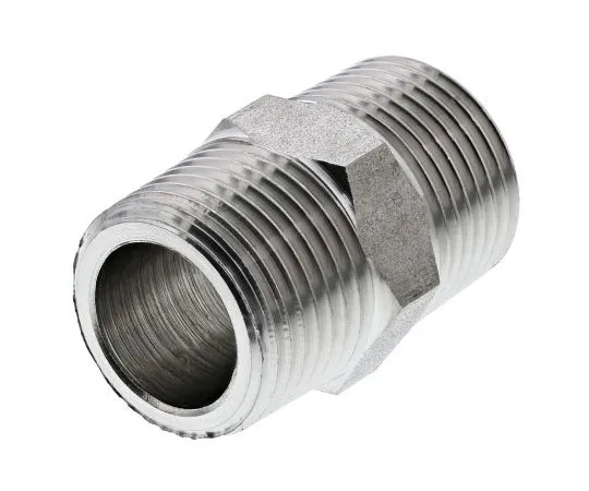 63-7558-70　Legris Stainless Steel Hexagon Straight Coupler 3/8in R(T) Male x 3/8in R(T) Male　1821 17 17