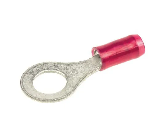 63-7557-45　TE Connectivity PIDG Series Insulated Crimp Ring Terminal, M6 Stud Size, 0.26mm² to 1.65mm² Wire Size, Red　320571