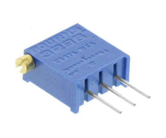 63-7608-26　20kΩ Through Hole Trimmer Potentiometer 0.5W Side Adjust Bourns 3296 Series　3296X-1-203LF