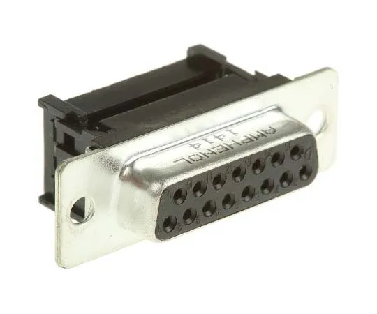 63-7699-53　Amphenol DFR Series 2.74mm Pitch 15 Way IDC D-Sub Ribbon Cable Connector, Socket, Steel Shell　L17DAFRA15S