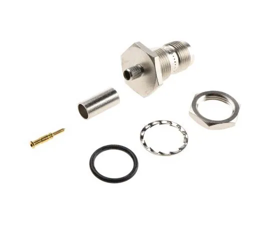 63-7741-82　Telegartner Straight 50Ω Panel Mount TNC Connector, Crimp Termination, Reverse Polarity, RG58 C/U　J01011R0000