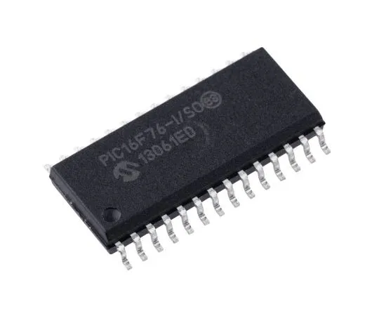 63-7563-34　Microchip PIC16F76-I/SO, 8bit PIC Microcontroller, 20MHz, 8K Flash, 28-Pin SOIC　PIC16F76-I/SO