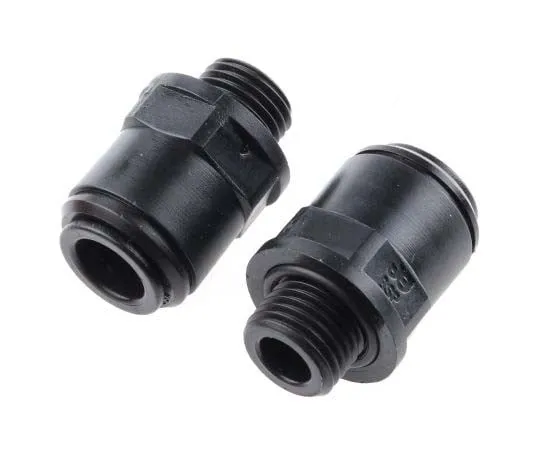 63-7718-39　John Guest Pneumatic Straight Threaded-to-Tube Adapter, G 1/4 Male, Push In 10 mm　PM011012E