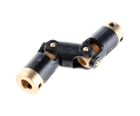 63-7600-85　Huco Universal Joint 111.13.2222, Double, Plain, Bore 6 x 6mm, 62.1mm Length　111.13.2222