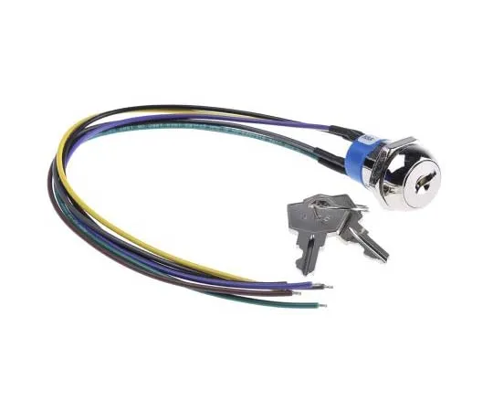 63-7699-87　Key Switch, Double Pole Single Throw (DPST), 4 A @ 28 V dc 2-Way, -30 → +85°C　JD9S126W